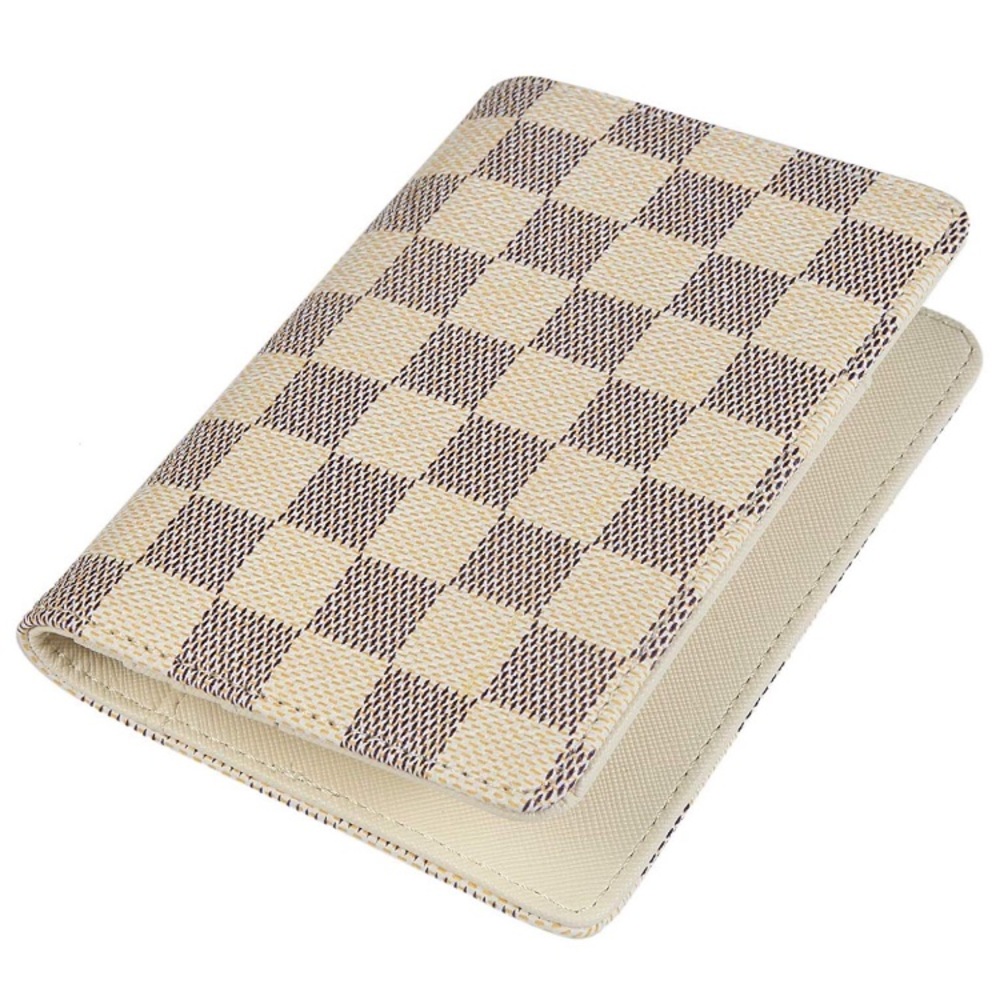 - LUX Cream checkered RFID Passport Holder …NEW - Picture 3 of 8